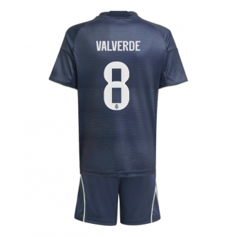 Real Madrid Federico Valverde #8 Maglia Gara Trasferta Repliche 2025-26 Bambino Maniche Corte